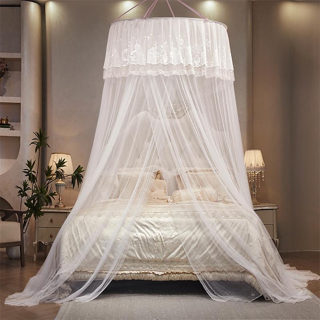  Moustiquaire romantique en dentelle, petite moustiquaire pour enfants, tente, moustiquaire à double pont en gaze