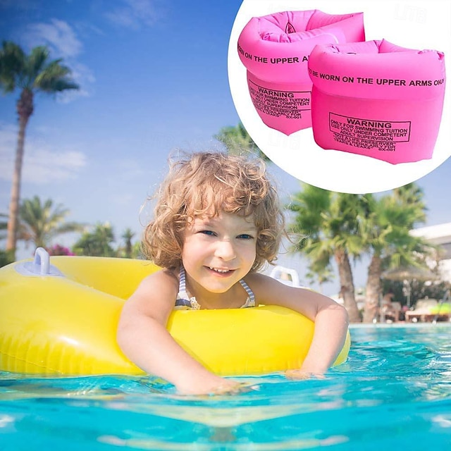  Kids Children Adult Swimming Arm Float RingsPVC Inflatable Swim Arm Bands Sleeves for Swimming