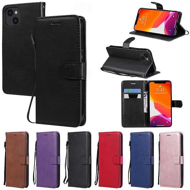  Phone Case For iPhone 15 Pro Max iPhone 14 13 12 11 Pro Max Plus Mini SE Wallet Case Magnetic Full Body Protective with Wrist Strap Retro TPU PU Leather