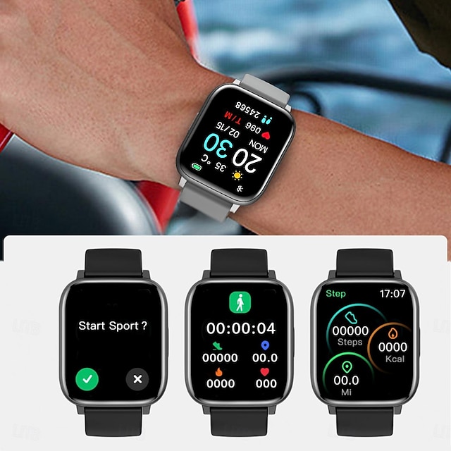  S9 Smartwatch 1.77 Zoll Smartwatch Fitnessuhr Bluetooth Schrittzähler Anruferinnerung AktivitätenTracker Kompatibel mit Android iOS Damen Herren Freisprechanlage Nachrichterinnerung Kamera Kontrolle