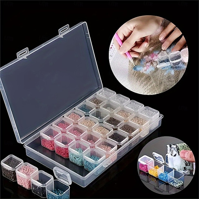  Multi-compartment Jewelry Box: Compact and Portable Craft Storage Case, Transparent and Delicate, Earring Anti-oxidation Box, Ideal for Storing Earrings, Necklaces, and Ear Accessories