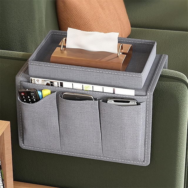  Sofa Armrest Organizer - Remote Control Holder and Home Storage Bag for Couches