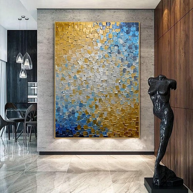  Handmade Oil Painting Canvas Wall Art Decoration Modern Abstract Mosaic for Home Decor Rolled Frameless Unstretched Painting