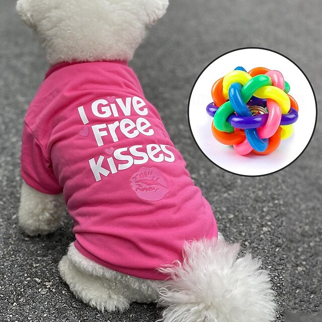  Shirts for Dog with Dog Toy Plain Clothes Dog T Shirt Vest Soft and Thin 1pcs Clothes Shirts Fit for Extra Small Medium Large