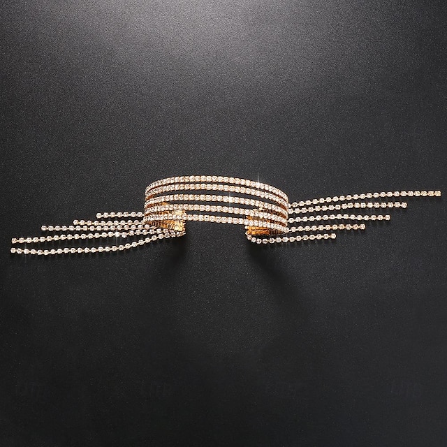  Damen Tennisarmband Quaste Kostbar Modisch Luxus Strass Armband Schmuck Gold Für Geschenk Verlobung
