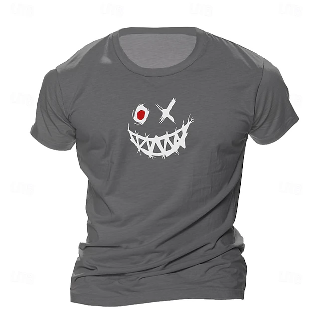 Men's Grimace Emoji Face T Shirt Short Sleeve T shirt 3D Print Crew Neck Shirt Fashion Designer Athleisure Street Casual Daily Black Blue Green Summer Spring Clothing Apparel S M L XL XXL XXXL 7