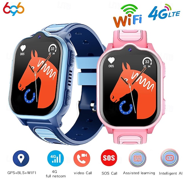  696 Y62 Smart Watch 2.01 inch Kids Smartwatch Phone 4G Pedometer Call Reminder Sleep Tracker Compatible with Smartphone Kid's GPS Hands-Free Calls with Camera IP 67 38mm Watch Case