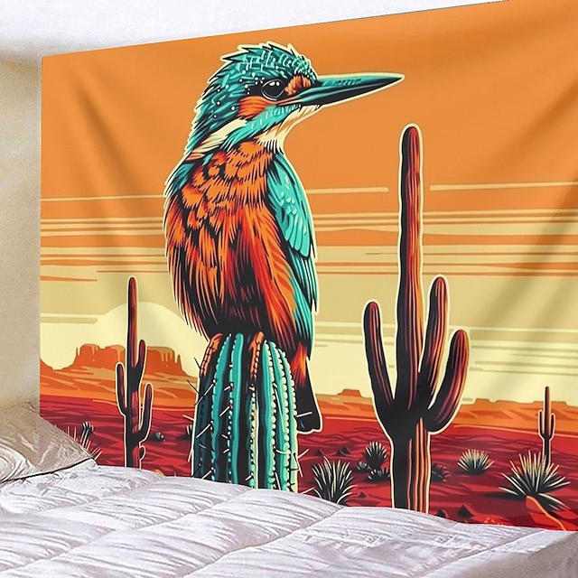  Ocidental deserto pássaro pendurado tapeçaria arte da parede grande tapeçaria mural decoração fotografia pano de fundo cobertor cortina casa quarto sala de estar decoração