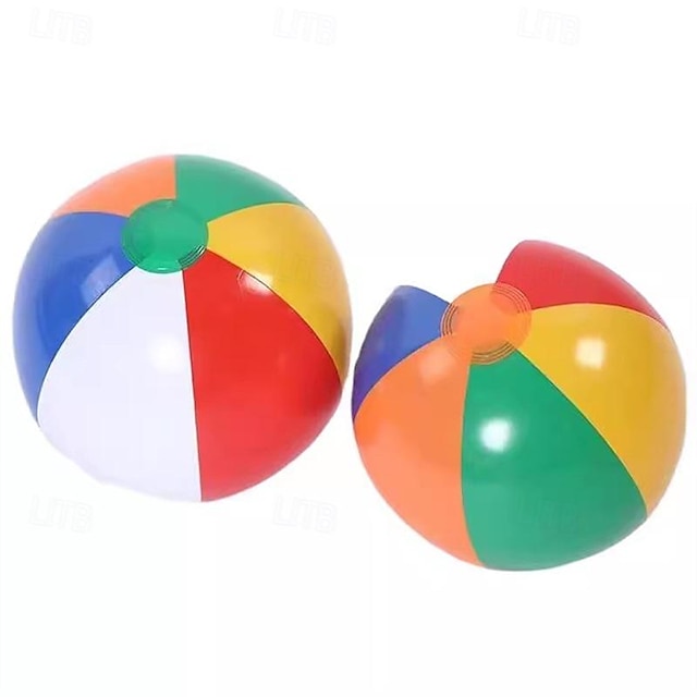  1 peça bolas de praia - grande bola de praia de arco-íris brinquedos de piscina infláveis para suprimentos de festa decorações adultos crianças aniversário luau verão praia jogos aquáticos lembrancinhas de festa de praia