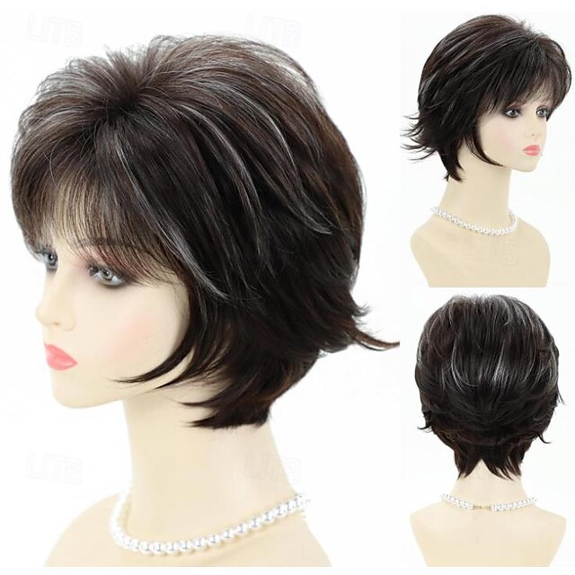 Short Ash Blonde Wigs for White Women Blonde Pixie Cut Wigs with Bangs ...