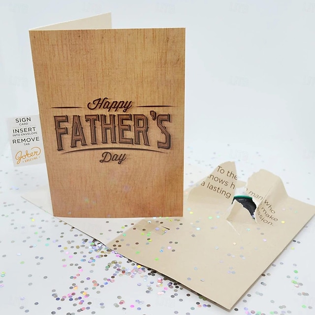  lustige Vatertagskarte Streichkarte endlose Vatertagsfurze mit Glitzer, endlose Papa-Grußkarte, nonstop lustige Gesangskarte mit Glitzer - Doppelstreich - Lacher garantiert