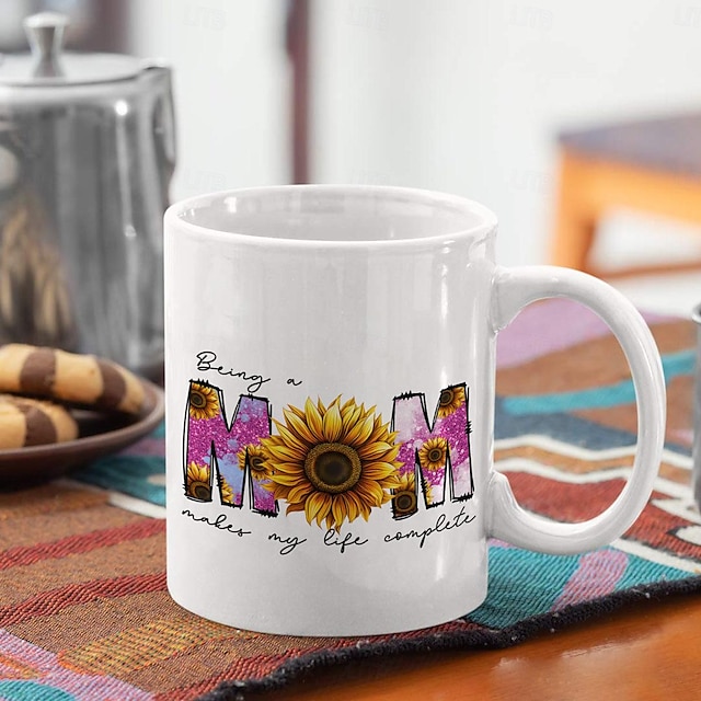  قطعة واحدة من كوب القهوة المضحك بوزن 11 أونصة من السيراميك، أكواب مياه للصيف والشتاء، أفضل خيار للمنزل والمكتب، هدية عيد الأم