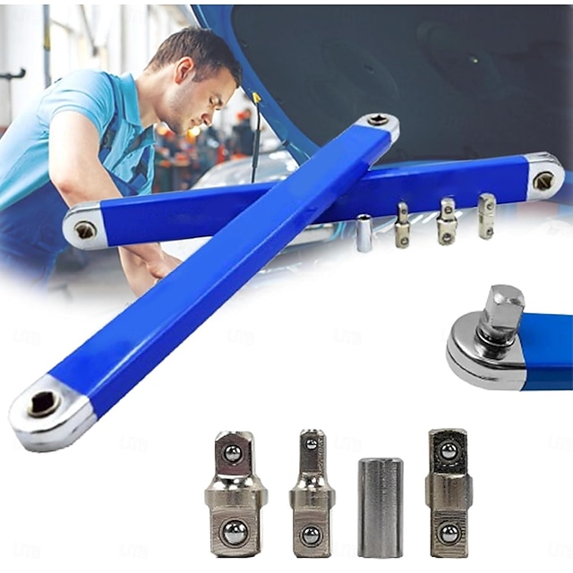  chave de extensão offset - ferramenta de chave de soquete de 15 polegadas pronta para impacto com adaptadores de acionamento quadrado (1/4