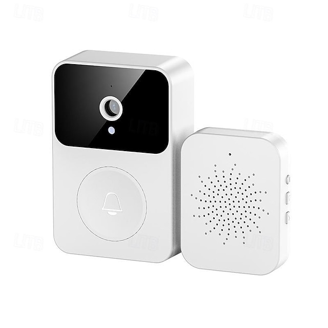  (indbygget batteri) trådløs videodørklokke med kamera vidvinkel intelligent visuel wifi genopladelig sikkerhedsdørklokke 2-vejs lyd bevægelsesdetektering HD nattesyn understøtter kun 2,4g wifi