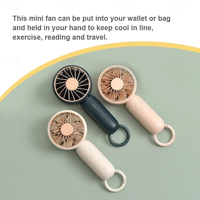  Mini Fan Summer Hand Held fan USB Rechargeable Portable Fans For Outdoor Backpacking Camping Picnicking Study Cooling Fans