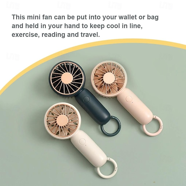  USB Rechargeable Mini Fan – Portable Handheld Cooling Fan for Summer Outdoor Camping Travel Study