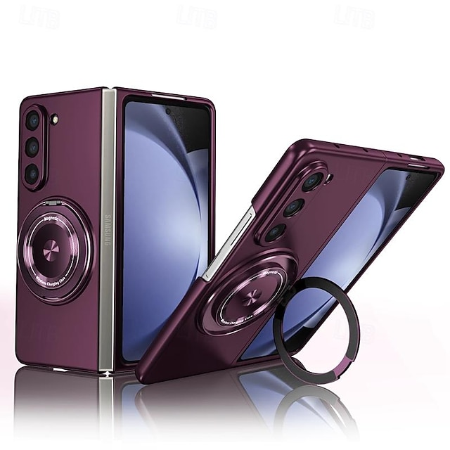  telefon Kılıf Na Samsung Galaxy Złóż 7 Złóż 6 Z Fold 5 Z Fold 4 Z Fold 3 Odwróć okładkę Uchwyt pierścieniowy Magnetyczne Obsługa ładowania bezprzewodowego Zbroja PC