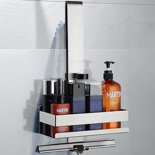  1 stück 304 edelstahl dusche caddy bad stanzer lagerung rack, wc kleinigkeiten halter, wand montiert shampoo &Duschgel-Ablage, multifunktionales Ordnungsregal