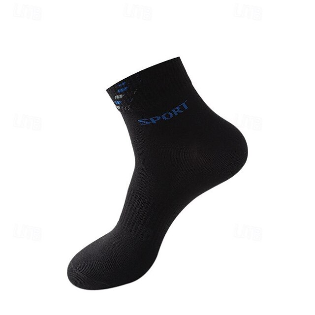 Herr 3-pack Multipack Socka Crew strumpor Löparstrumpor Vardagliga strumpor Svart Vit Färg Bokstav Sport & Utomhus Dagligen Semester Grundläggande Medium Vår Höst Mode Ledigt