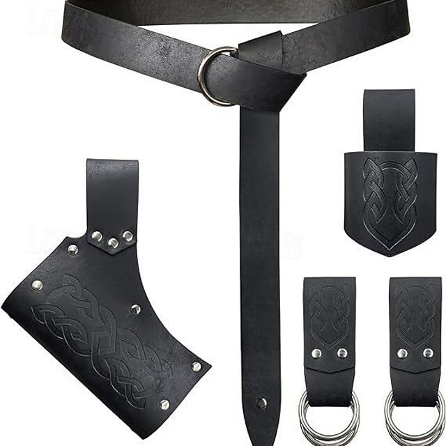 Medieval Renaissance Waist Belt Viking Fancy Dress Men's Women's Unisex Celtic Viking Halloween Carnival Masquerade Performance Party LARP Adults' Waist Belt Sscabbard All Seasons3