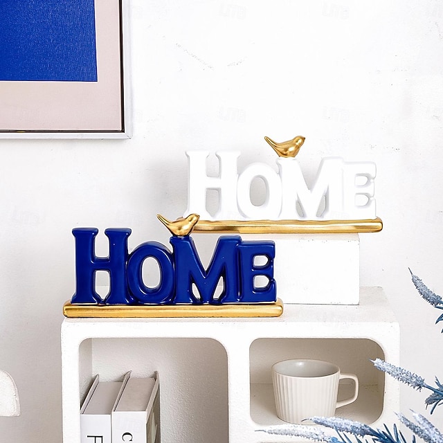  HOME Resin Letter Décor: Hand-Painted Resin Letters Crafted into Decorative Art Pieces - Ideal for Holiday Celebrations, Anniversaries, and Tabletop Decor
