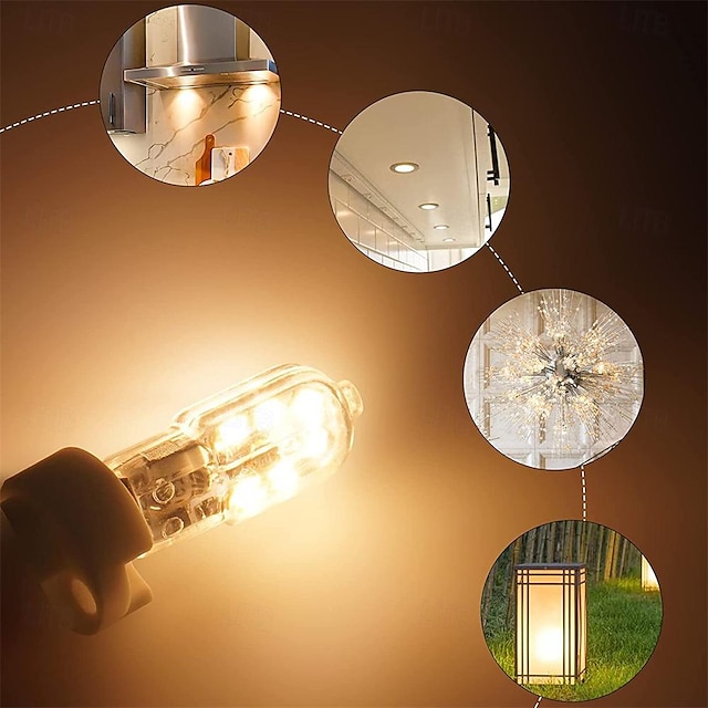  g4 żarówka led ac/dc12v 220v g4 jc podstawa bi pin 20w żarówka halogenowa wymiana żarówki do pod szafką nad okapem światło kuchenki żyrandol i kinkiety ścienne 5 sztuk