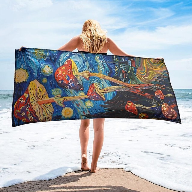  toalha de praia cobertores de praia de verão 100% microfibra respirando cobertores confortáveis