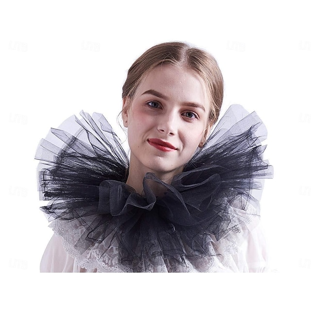  Retro / vintage Rococo Baroc Guler RUF Gâtar Costume de fancy Pentru femei Regal Halloween Carnaval Carnavalul de la Veneția Adulți Fulare