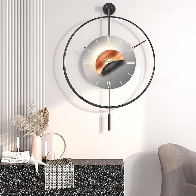 Nordic licht luxus uhr wand dekor wanduhr 50 / 60 cm moderne hause wohnzimmer wanduhr schwarz gold