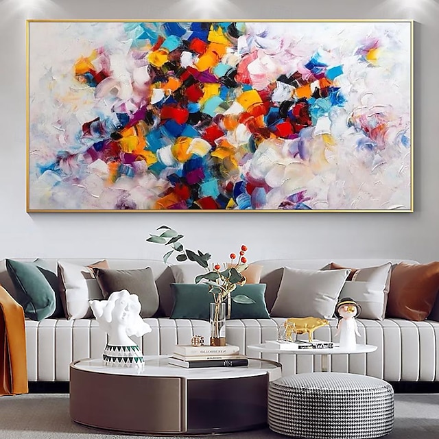  mintura ręcznie robione abstrakcyjne bloki kolorów obrazy olejne na płótnie duża dekoracja ścienna nowoczesny obraz artystyczny do wystroju domu zwinięty bezramowy, nierozciągnięty obraz