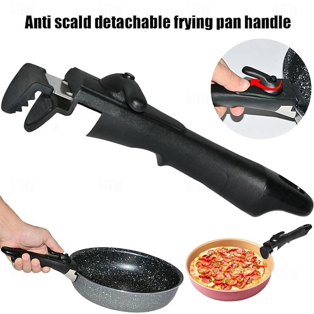  Tableware Detachable Replacement Clip Hand Grip Kitchen Frying Pan Cookware Accessories Removable Anti-Scalding Pan Pot Handle