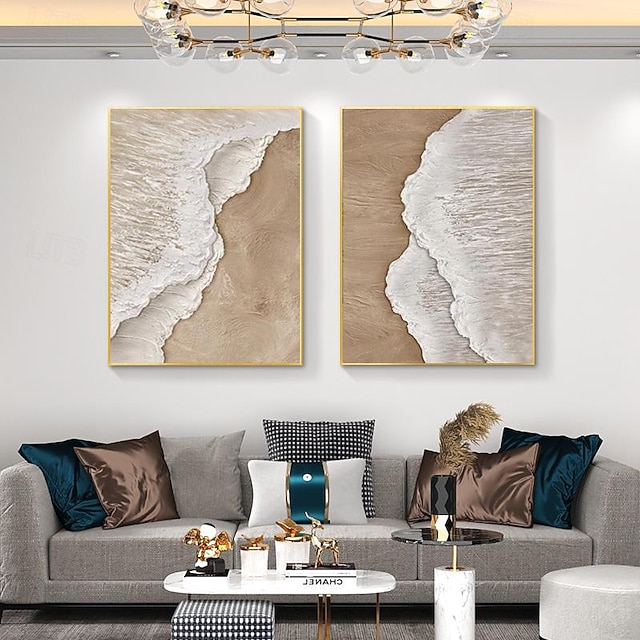 Impression sur Toile 120x80cm Tableaux Image Photo Vague Mer