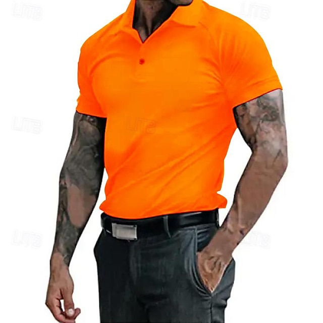  Herren Golfhemd Golfpolo Arbeit Casual Kargen Kurzarm Basic Modern Glatt Taste Frühling Sommer Regular Fit Schwarz Weiß Gelb Orange Hell Gray Golfhemd