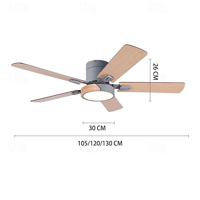  ventilatoare de tavan cu led lumina plafon suspendat bucatarie sufragerie 1 lumina 105/120/130 cm acrilic 3 culori lumini modern stil nordic dormitor cafenele 110-240v