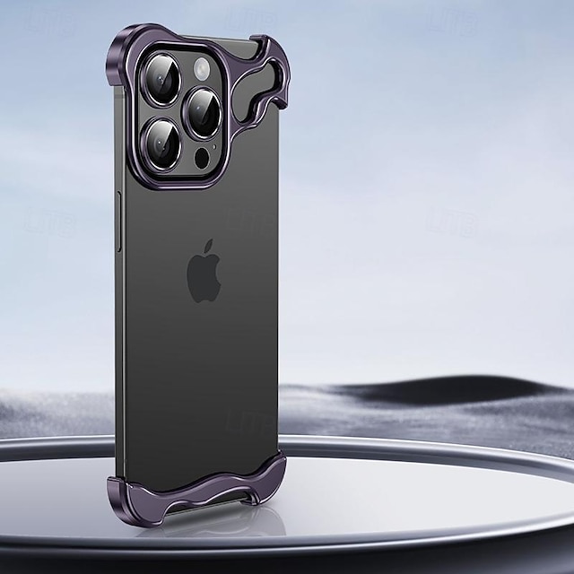  téléphone Coque Pour iPhone 17 Pro Max 17 Air 15 14 Pro Max Plus 13 12 11 Pro Max Étui pare-chocs sans cadre Détachable Protecteur d'objectif Antichoc Placage Métal