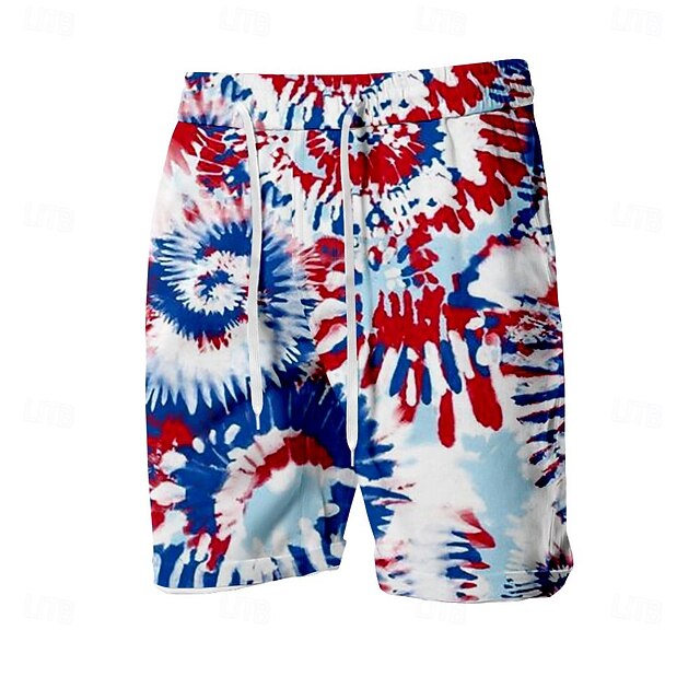 Men's Colorful Tie Dye Gradient Color Swim Shorts Board Shorts Swimming Trunks Mid Waist Fashion Streetwear Designer Casual Daily Holiday Drawstring Pocket Elastic Waist Designer Clothing Apparel4
