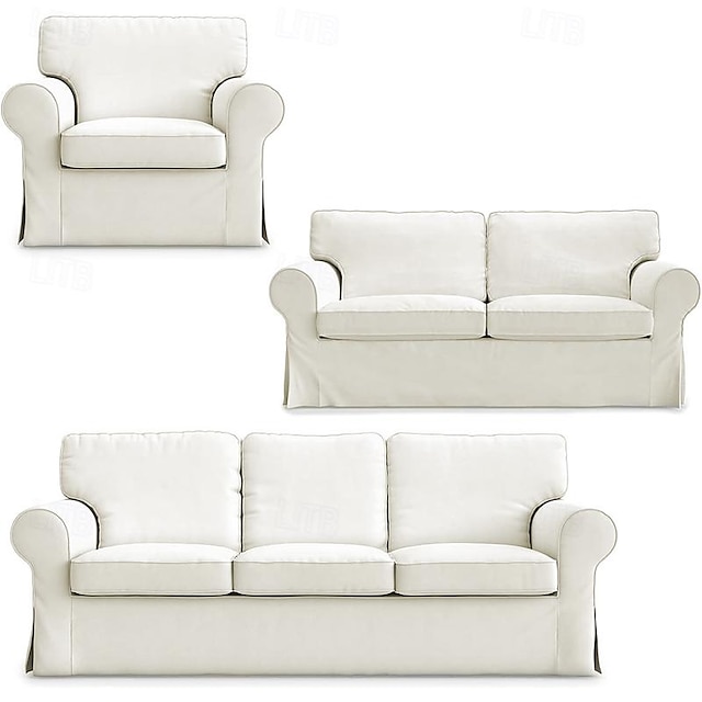 Fodera per divano Ektorp per poltrona, divanetto a 3 posti, fodera in cotone per la sedia Ikea Ektorp, fodera sostitutiva per poltrona a un posto, non adatta per il divano della serie Uppland.