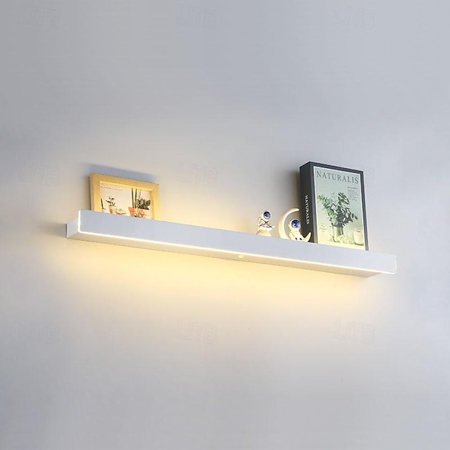  LED ウォールライト 温白色 棚 壁取り付け照明器具 長方形 屋内ディスプレイ棚 ウォールライト エレガント フロストアクリル 防錆 85-265V