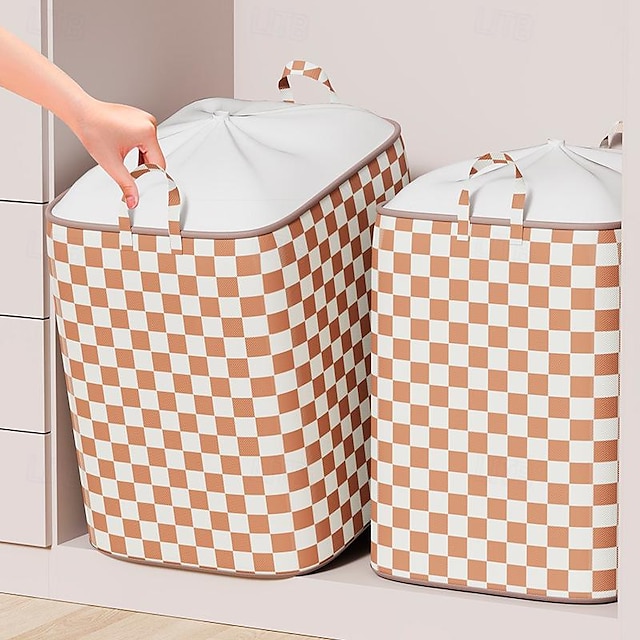  Multi-function Storage Drawstring Bag, Capacity Storage Bag, Dust-proof Organizer, Folding Clothes Organizer Basket with Handle 40*50*45CM