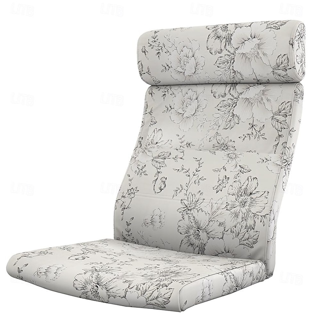  Capa de Almofada de Cadeira 100% Algodão Capa Floral com Almofada Suave