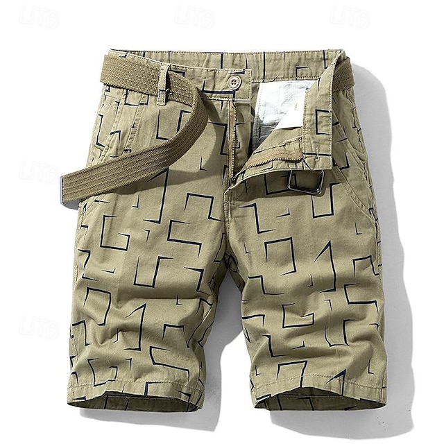  Men's Tactical Shorts Cargo Shorts Shorts Hiking Shorts Button Multi Pocket Geometric Wearable Short Outdoor Daily Camping & Hiking 100% Cotton Fashion Classic Black Blue