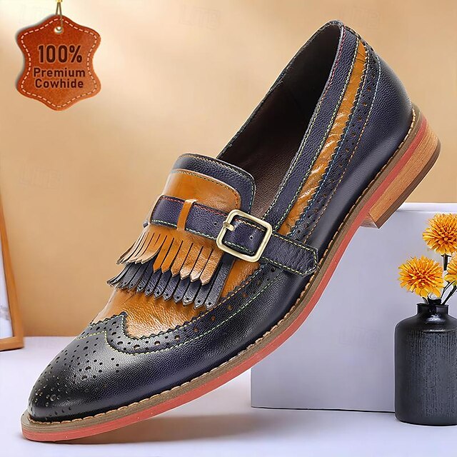 Men's Loafers & Slip-Ons Formal Shoes Dress Shoes Leather Italian Full ...