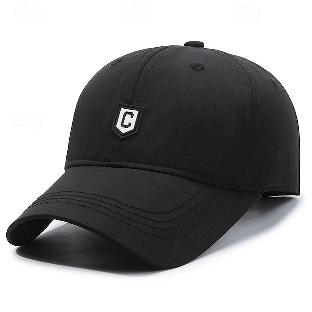 Men's Baseball Cap Sun Hat Trucker Hat Black White Polyester Fashion Casual Street Daily Solid Color Adjustable Sunscreen Breathable 13