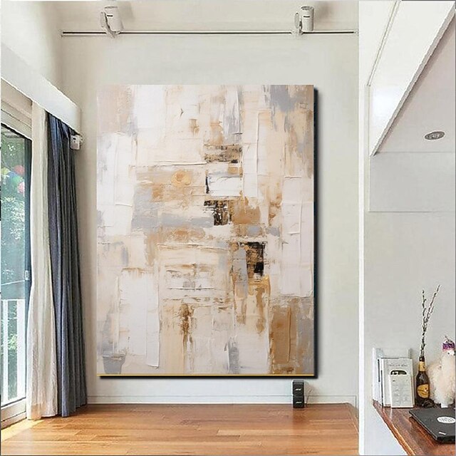 pittura a olio fatta a manotela decorazione di arte della paretepittura astratta coltellopaesaggio gialloper la decorazione domestica arrotolata senza cornice pittura non stirata