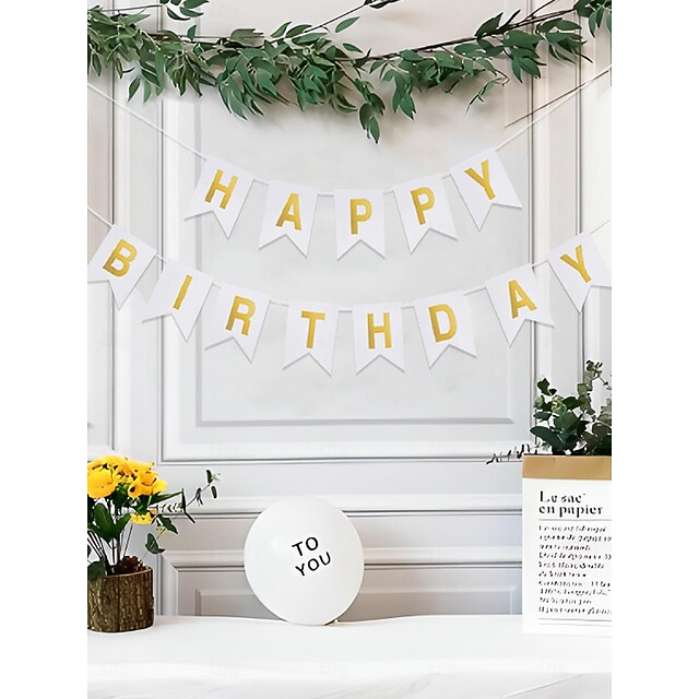Happy Birthday Pennant Banner with Multicolored Letters Ideal for