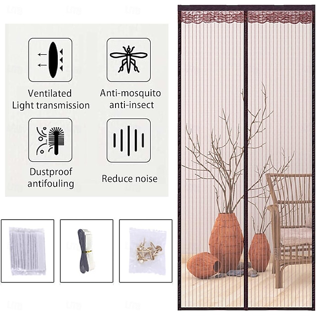 Mesh Fly Screen Door, Self Seal, Pet and Child Friendly, with