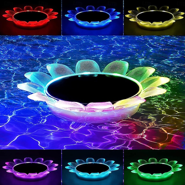  RGB Floating Light Solar LED Pool Light Waterproof Outdoor Garden Light for Swimming Pool Pond Holiday Park Landscape Decoration 1/2 PCS