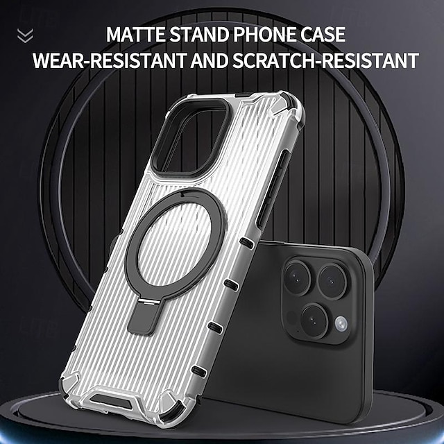  puhelin Etui Käyttötarkoitus iPhone 16 iPhone 15 Pro Max Plus iPhone 14 13 12 11 Pro Max Plus Takakuori Tuella Tukee langatonta latausta Iskunkestävä TPU PC