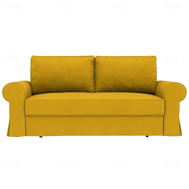  Funda de sofá cama 100% algodón de color sólido fundas de algodón acolchadas