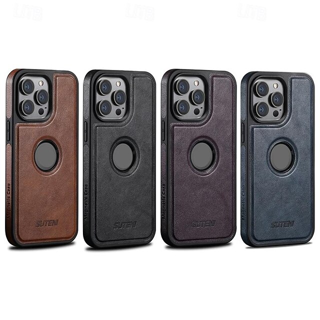  telefono Custodia Per iPhone16 iPhone 15 Pro Max Plus iPhone 14 13 12 Pro Max Plus Per retro Supporta la ricarica wireless Resistente agli urti Retrò TPU pelle sintetica
